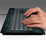 Logitech K280e toetsenbord Zwart, EU lay-out (QWERTY), Rubberdome