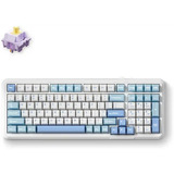 MCHOSE K99 Sky Blue Hyacinth Wireless Gasket Mount Mechanical RGB toetsenbord Wit, US lay-out (QWERTY), KTT Hyacinth, RGB, Hot swap, Double-Shot PBT, draadloos | Bluetooth | USB-C