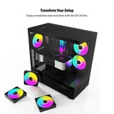 Montech GF120 ARGB PWM 3 in 1 Pack case fans Zwart, 3 stuks, 120 x 120 x 25 mm