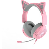 Razer Kraken Kitty V3 X Quartz over-ear gaming headset Roze/grijs