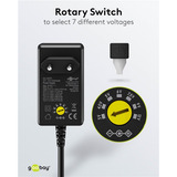 goobay Universele voeding 3 V - 12 V, Max. 27 W  oplader Zwart, Incl. 11 stekkeradapters