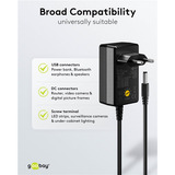 goobay Universele voeding 3 V - 12 V, Max. 27 W  oplader Zwart, Incl. 11 stekkeradapters