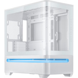 ASUS Prime AP202 midi tower behuizing Wit | 2x USB-A | 1x USB-C | RGB | Tempered Glass