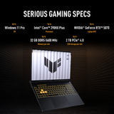 ASUS TUF Gaming FX610JM-TU120W 16"  gaming laptop Zwart | Core i7-14650HX | RTX 5060 | 16 GB | 512 GB SSD
