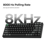 Keychron K2 Ultra 8K Wireless Custom Mechanical Keyboard Zwart, US lay-out (QWERTY), Keychron Apex Brown, 75%, RGB leds, OSA Double-shot PBT, USB-C | 2.4 GHz | Bluetooth 5.2
