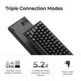 Keychron K2 Ultra 8K Wireless Custom Mechanical Keyboard Zwart, US lay-out (QWERTY), Keychron Apex Brown, 75%, RGB leds, OSA Double-shot PBT, USB-C | 2.4 GHz | Bluetooth 5.2