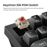 Keychron Q1 Ultra-M1 8K Wireless Custom Mechanical Keyboard Zwart, US lay-out (QWERTY), Keychron Silk POM Red, 75%, RGB, Hot swap, 8K, 2.4 GHz | Bluetooth 5.2 | USB-C
