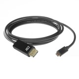 ACT Connectivity USB-C naar DisplayPort kabel Zwart, 2 meter, AC7325, 60Hz 4K (2160p)