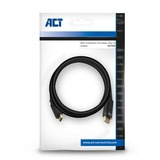 ACT Connectivity USB-C naar DisplayPort kabel Zwart, 2 meter, AC7325, 60Hz 4K (2160p)