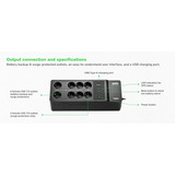APC Back-UPS BE500G2-GR - Noodstroomvoeding Zwart, 8x Schuko, 500VA, 1 USB oplader, 1 USB datapoort