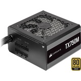 Corsair TX750M (2021) 750W voeding Zwart, 4x PCIe, Kabel-Management