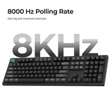 Keychron K10 Ultra 8K Wireless Custom Mechanical Keyboard Zwart, US lay-out (QWERTY), Keychron Apex Banana, 100%, RGB leds, OSA Double-shot PBT, USB-C | 2.4 GHz | Bluetooth 5.2