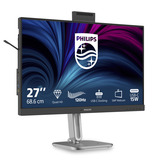 Philips 27B2U4601H/00 27" LED monitor Zilver/zwart, HDMI, DisplayPort, USB-C, Webcam, 120 Hz