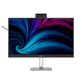 Philips 27B2U4601H/00 27" LED monitor Zilver/zwart, HDMI, DisplayPort, USB-C, Webcam, 120 Hz