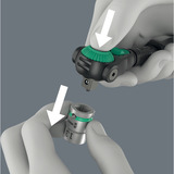 Wera 8000 B Black Edition Zyklop Speed ratel met 3/8" aandrijving Zwart/groen
