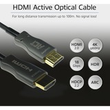 ACT Connectivity HDMI Premium 4K Active Optical Cable v2.0 HDMI-A male - HDMI-A male, 20 meter kabel Zwart