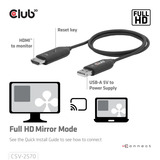 Club 3D Wireless USB-C to HDMI Transmitter and Receiver adapter Zwart