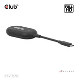 Club 3D Wireless USB-C to HDMI Transmitter and Receiver adapter Zwart