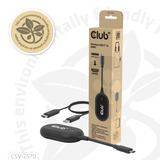 Club 3D Wireless USB-C to HDMI Transmitter and Receiver adapter Zwart