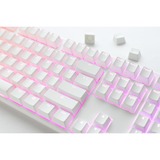 Ducky One 3 Classic Pure White RGB mechanisch toetsenbord Wit, US lay-out (QWERTY), Cherry MX Blue, 100%, RGB led, Double-shot PBT, Hot-swappable, QUACK Mechanics