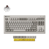 Keychron R3-M3 QMK Wireless Mechanical Keyboard, toetsenbord Grijs, US lay-out, Keychron Super Brown, RGB, Cherry PBT, Hot swap, 2.4 GHz / Bluetooth 5.3 / USB-C