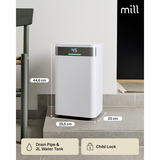 Mill MDH12 luchtontvochtiger Wit, 12 liter per dag, voor 15m²