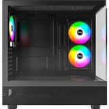 Montech XR midi tower behuizing Zwart | 2x USB-A | 1x USB-C | RGB | Tempered Glass
