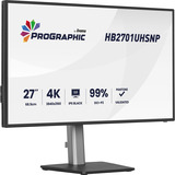 iiyama ProGraphic HB2701UHSNP-B1 27" 4K Ultra HD monitor Zwart (mat), 1x DisplayPort, 1x HDMI, 2x USB-C, 3x USB-A, 1x RJ-45