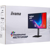 iiyama ProGraphic HB2701UHSNP-B1 27" 4K Ultra HD monitor Zwart (mat), 1x DisplayPort, 1x HDMI, 2x USB-C, 3x USB-A, 1x RJ-45