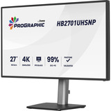 iiyama ProGraphic HB2701UHSNP-B1 27" 4K Ultra HD monitor Zwart (mat), 1x DisplayPort, 1x HDMI, 2x USB-C, 3x USB-A, 1x RJ-45