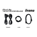 iiyama ProLite TE7512MIS-B4AG 75" 4K Ultra HD Public Display Zwart (mat), 2x HDMI | 1x DisplayPort | VGA | LAN | WiFi | 24/7 | Touch