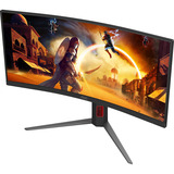 AOC CU34G4 34" Curved UltraWide gaming monitor Zwart/rood, 180 Hz, HDMI, DisplayPort, AMD FreeSync