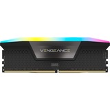 Corsair 64 GB DDR5-6400 Kit werkgeheugen Zwart, CMH64GX5M2B6400C32, Vengeance RGB, XMP