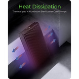 ICY BOX IB-1920M-C42 externe behuizing Zwart, Passieve koeling