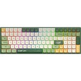 Iqunix F97 Camping Wireless Mechanical Keyboard Groen, US lay-out (QWERTY), Cherry MX Brown, 96%, RGB leds, Hot-swappable, PBT, 2.4GHz | Bluetooth 5.1 | USB-C