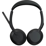 Jabra JBR Evolve2 55 UC Stereo Link380a on-ear headset Zwart