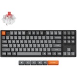 Keychron K8 Max-J1, toetsenbord Zwart, US lay-out, Keychron Super Red, 80% TKL, RGB leds, OSA Double-shot PBT, hot swap, USB-C | 2.4 GHz | Bluetooth 5.1