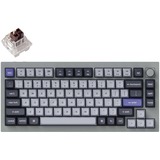 Keychron Q1 Pro-N3, toetsenbord Grijs, US lay-out, Keychron K Pro Brown, RGB leds, 75%, KSA double-shot PBT, hot swap, Bluetooth 5.1, Knob