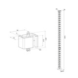 Neomounts ADS06-132WH Kabelgeleider - magnetische bevestiging - universeel kabelgeleiding Wit