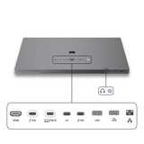 Philips Brilliance 27E3U7903 27" 5K UHD monitor Grijs, HDMI, Thunderbolt 4, USB, LAN, Webcam