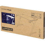 Trust GXT 709W Luminus RGB-gamingbureau gaming desk Wit