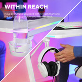 Trust GXT 709W Luminus RGB-gamingbureau gaming desk Wit