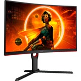 AOC C27G3U/BK 27" Curved gaming monitor Zwart/rood, 2x HDMI, 1x DisplayPort, Sound, 165Hz