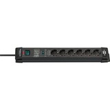 Brennenstuhl Premium-Line 6-voudige stekkerdoos Zwart, 6x stekker, 1,8 meter, 26.000A overspanningsbeveiliging