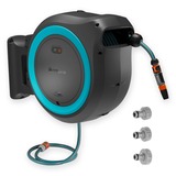 GARDENA 40 m Wand-slangenbox Powerroll XXL slanghaspel Grijs/turquoise, 40 meter, Accu en oplader niet inbegrepen, POWER FOR ALL ALLIANCE, 