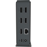 ICY BOX IB-DK2261AC dockingstation Antraciet, USB-A, USB-C, HDMI, SD, MicroSD