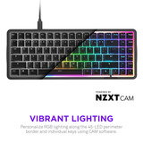 NZXT Function Elite MiniTKL, gaming toetsenbord Zwart, US lay-out, NZXT Swift, NZXT Swift, 80%, Hot-swappable