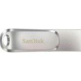 SanDisk Ultra Dual Drive Luxe 64 GB usb-stick Zilver, USB-A 3.2 Gen 1, USB-C 3.2 Gen 1