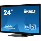 iiyama ProLite T2438MSC-B1 23.8" touchscreen monitor Zwart (mat), Touch, HDMI, DisplayPort, USB, Audio