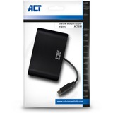 ACT Connectivity USB-C naar HDMI of VGA multiport adapter 4K met ethernet en USB hub dockingstation Zwart, USB-C | HDMI | VGA | 4K | USB-A | LAN